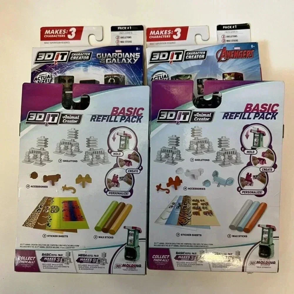 NEW 3D IT Basic Refill Pack Set of 4 - Guardians of the Galaxy + Avengers etc